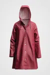 Stutterheim Mosebacke Lightweight Raincoat In Burgundy