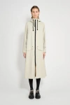 Stutterheim Mosebacke Long Patch Matte Raincoat In Neutral