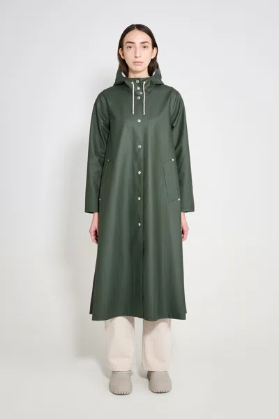 Stutterheim Mosebacke Long Raincoat In Green