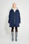 Stutterheim Mosebacke Matte Winter Coat In Blue
