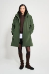 Stutterheim Mosebacke Matte Winter Coat In Green