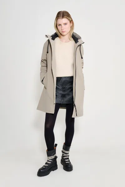 Stutterheim Mosebacke Matte Winter Coat In Potato