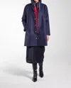 Stutterheim Mosebacke Raincoat Jacket In Navy In Blue