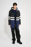 Stutterheim Nockeby Raincoat Black/navy/white