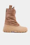 Stutterheim Patrol Zip Boot Suede In Tobacco