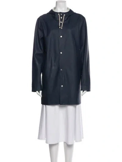 Pre-owned Stutterheim Peacoat In Blue