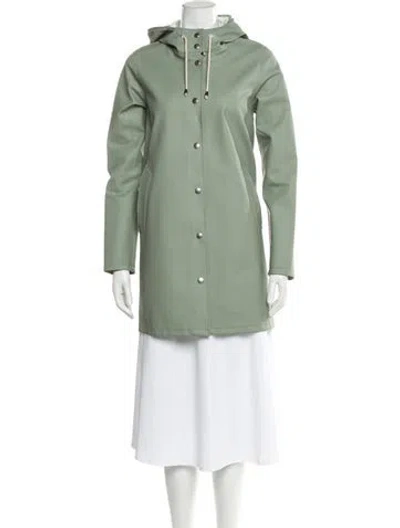 Pre-owned Stutterheim Peacoat In Green