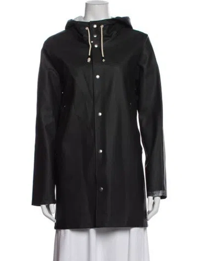 Pre-owned Stutterheim Pvc Coat In Black