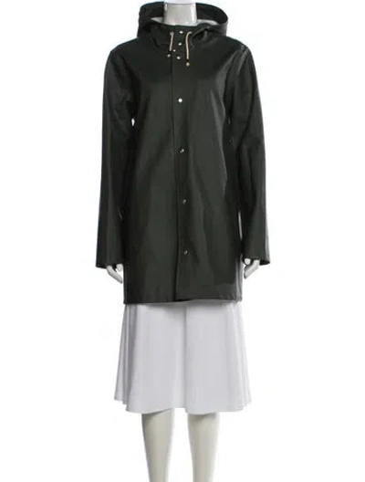 Pre-owned Stutterheim Pvc Parka In Green