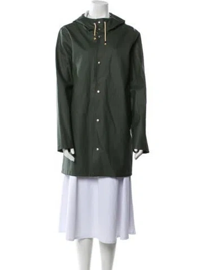 Pre-owned Stutterheim Pvc Trench Coat In Green