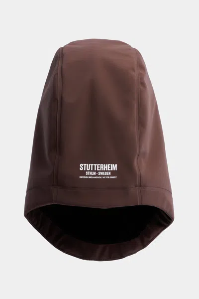 Stutterheim Rain Balaclava Matte In Dark Brown