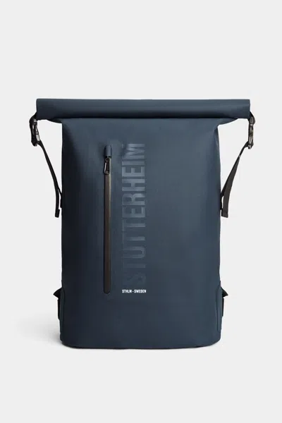Stutterheim Rain Rolltop 25l Backpack In Blue