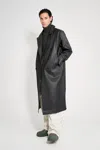 Stutterheim Rosenbad Long Double Breasted Overcoat In Black