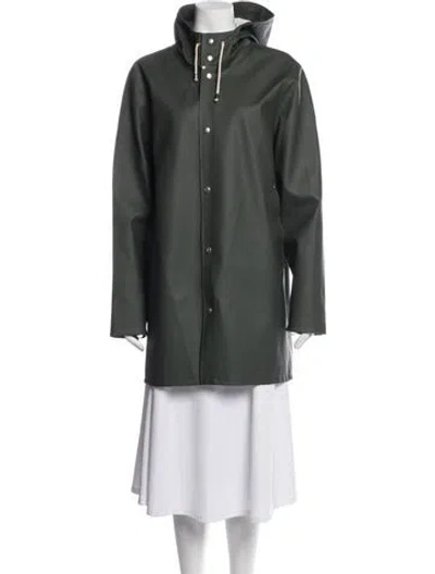 Pre-owned Stutterheim Rubber Performance Coat In Green