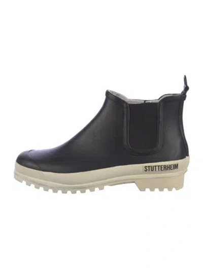 Pre-owned Stutterheim Rubber Rain Boots In Black
