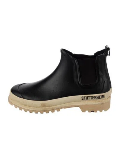 Pre-owned Stutterheim Rubber Rain Boots In Black