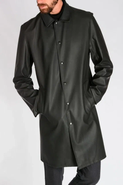Stutterheim Rubber Raincoat In Black