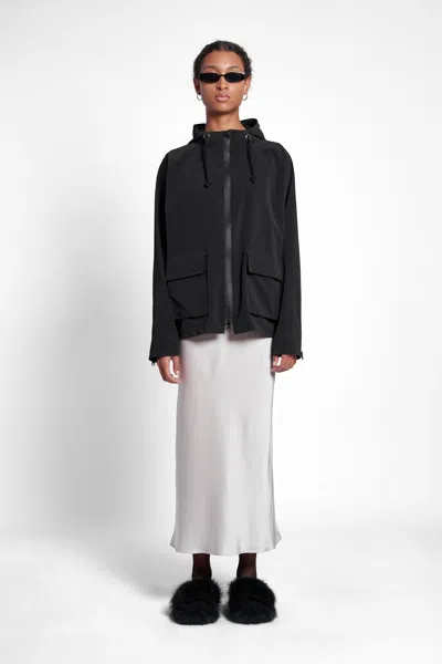 Stutterheim Sandviken Matte Zip In Black