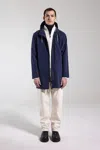 Stutterheim Stockholm Lightweight Zip Matte Raincoat In Blue
