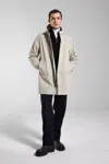 Stutterheim Stockholm Lightweight Zip Matte Raincoat In Neutral
