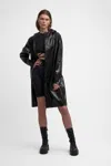 Stutterheim Stockholm Long Opal Raincoat In Black
