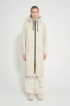 Stutterheim Stockholm Long Patch Matte Raincoat In Neutral
