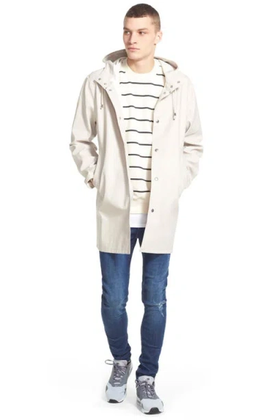 Stutterheim Stockholm Long Sleeve Hooded Raincoat In Animal Print