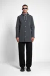 Stutterheim Stockholm Matte Raincoat In Charcoal