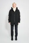 Stutterheim Stockholm Matte Winter Coat In Black