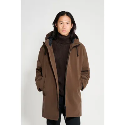 Stutterheim Stockholm Matte Winter Coat In Brown