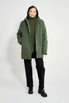 Stutterheim Stockholm Matte Winter Coat In Green