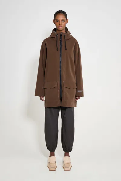 Stutterheim Stockholm Patch Raincoat In Brown