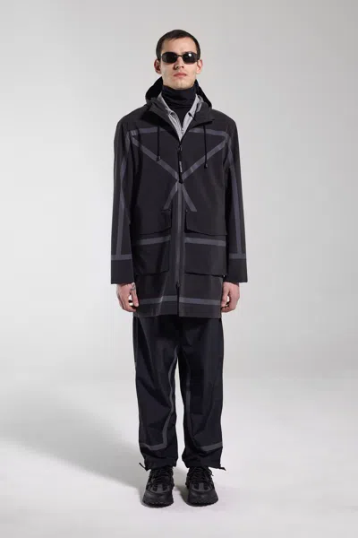Stutterheim Stockholm Tape Matte Raincoat In Black
