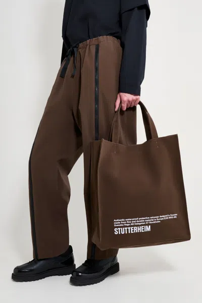 Stutterheim Stylist Bag Big Print In Dark Brown