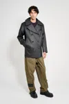 Stutterheim Tranholmen Double Breasted Raincoat In Black