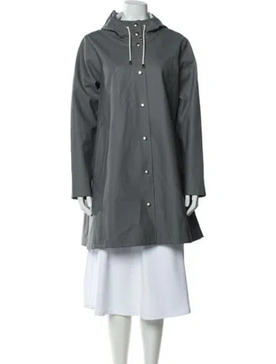 Pre-owned Stutterheim Trench Coat In Gray