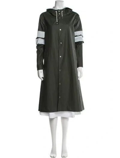 Pre-owned Stutterheim Trench Coat In Green