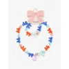 Stych Accessories Multi Brt Unicorn And Bow Beaded Acrylic Jewellery Set In Blue