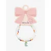 Stych Accessories Multi Lght Personalised Initial Beaded Bracelet Set In Multi