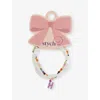 Stych Accessories Multi Lght Personalised Initial Beaded Bracelet Set In White