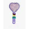 Stych Accessories Purple Spot Hairbrush With Hairbands Set In Purple