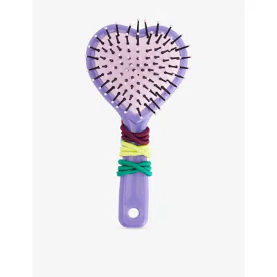 Stych Accessories Kids' Purple Spot Hairbrush With Hairbands Set