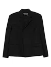 Styland Asymmetrical-lapel Jacket In Black