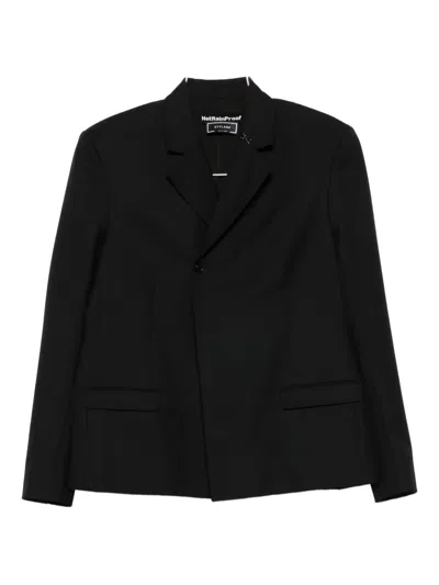 Styland Asymmetrical-lapel Jacket In Black