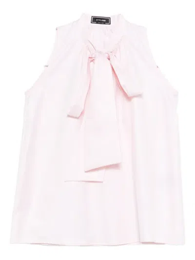Styland Bow-neck Sleeveless Top In Pink