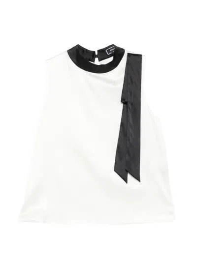 Styland Bow-detail Sleeveless Blouse In White