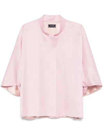 Styland Crepe Jacket In Pink