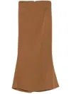 Styland Crepe Maxi Skirt In Brown