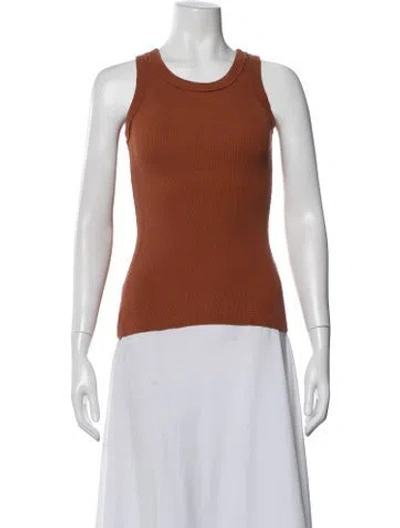 Pre-owned Styland Crew Neck Sleeveless Top In Orange