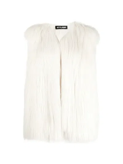 Styland Faux-fur Gilet In Neutral
